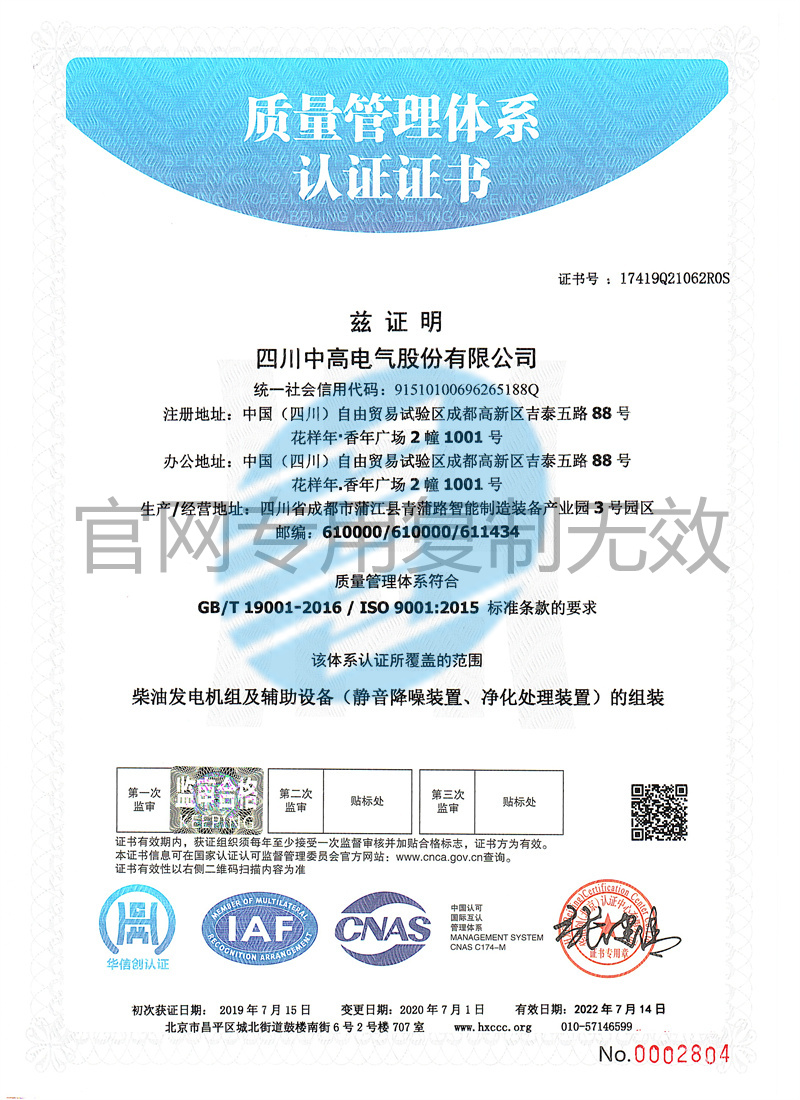 ISO9001質量認證體系